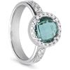 ALFIERI & ST. JOHN 925 Anello armonia con quarzo verde e zirconi