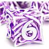 FONVGOGO Set di dadi DND in metallo, con 7 pezzi, per dungeon e dragoni, cavo in metallo poliedrico, DND con custodia, dadi per gioco di ruolo (vite viola)