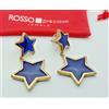 Rosso Prezioso ORECCHINI DONNA ROSSO PREZIOSO,PENDENTI STELLE PIETRE BLU,MONTATURA ORO SMALTATO