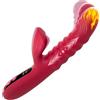 YeeSexDo Vibratore con spinta per donne, YeeSexDo 4 IN 1 Stimolatore clitorideo con vibrazione e spinta con 10 modalità, potente vibrazione oscillante e riscaldamento intelligente, vibratore clitorideo con LED