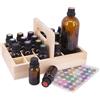 Guolich Olio Essenziale Organizzatore Contenitori Scatola di Legno, 21 Bottiglie Scatola di Immagazzinaggio di Oli Essenziali per Viaggio, Unghie e Accessori per la Profumazione della Cas