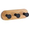 MSV Appendiabiti, Appendiabiti 3 Ganci Senza forare YONO Black & Bamboo