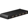goobay 58482 - Splitter HDMI 1 in 4 Out/4K a 30Hz (2160p), HDMI 1.4 Switch per quattro monitor con 60Hz a 1080p, nero