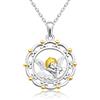 JFASHOP Collana da donna con angelo custode, in argento Sterling 925, per ragazze, donne, con confezione regalo, Argento sterling