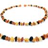 Baltic Secret Selected Baltic Amber Collana unisex in ambra baltica cruda - collana in ambra naturale, realizzata a mano, vera gemma, regalo per lui e per lei