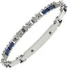 10:10 Bracciale Uomo in Acciaio Inox, Ceramica Blu e Zirconi, Braccialetto Taglia Regolabile, Confezione Regalo Inclusa