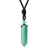 XIANNVXI Collana con cristalli curativi Pietre naturali con ciondolo a punto di cristallo e pietre preziose esagonali corda regolabile Reiki Relaxation Balancing Jewelry Regalo per uomini e donne