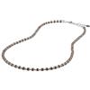 10:10 Collana Uomo Donna Lava Naturale ed Ematite 4mm - Regolabile, Acciaio Inox, Confezione Regalo - Made in Italy (rosso)