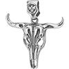 Kiss of Leather Toro Ciondolo in Argento Sterling 925 A Forma di Teschio