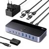 UGREEN Switch USB C 3.2 10 Gbps Commutatore KVM 2 ingressi PC condividono 7 dispositivi USB (4A3C) per Tastiera Mouse Disco Rigido Stampante Scanner e Microfono con Alimentatore DC 12 V