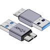 CY Adattatore USB-C USB 3.1 tipo A maschio a micro USB 3.0 maschio adattatore dati 10Gbps potenza dati per laptop SSD Disk