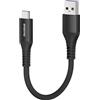 Maxonar Cavo USB C corto, 20cm/0,2m 1Pack 10 Gbps USB3.2 Gen2, tipo C, Android Auto QC3.0 3.1A, USB A a C, per Samsung Note20, Galaxy S23/S22/S21 Z Flip 5 Tab S9 Pixel 8 Pro OnePlus 11-nero