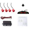 Cocar Sensore di Parcheggio Kit Desplay LED Acustico Auto Reverse Backup di Sistema + 4 Sensori(rosso)