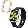 kwmobile Set da 2 Protezione Bordo Orologio Compatibile con Xiaomi Redmi Watch 5 Lite Smartwatch - Rivestimento Glitterato argento/oro rosa