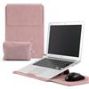 KiimLaa 13,3-14 Pollici Custodia per Laptop con Supporto Stand per MacBook Pro 14 M5/M4/M3/M2/M1/Max, MacBook Air/Pro 13, PU Pelle Borsa Sleeve Portatile per HP/Dell/Lenovo/Surface 13,3-14" - Rosa