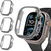 iVoler 3 Pezzi Cover Rigida PC per Apple Watch Ultra 3/2 / Apple Watch Ultra 49mm (Senza Pellicola Protettiva), Ultra Sottile Custodia Antiurto e Anti-Graffio Bumper Case, Titanio