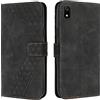 OKZone Cover per Xiaomi Redmi 7A, Custodia in PU Pelle per Xiaomi Redmi 7A, Custodia a Libro Protettiva Folio Portafoglio con Chiusura Magnetica e Slot per Carte Wallet Case Flip Cover (Nero)