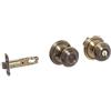 Schlage F80-GEO Georgian Storeroom Door Knob Set, Antique Brass
