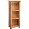 Biscottini Vetrinetta Country 40,5x25,5x98,5 cm - Mobile in Legno massello di Tiglio Finitura Naturale - Made In Italy