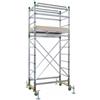 Facal Alumito - Trabattello in alluminio - Base 150 cm - Con botola - Altezza 3.4m