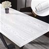YENHOME Carta Autoadesiva per Mobili Bianco Effetto Legno 40x300cm Carta da Parati Adesiva Pellicola Adesiva per Mobili Cucina Legno Bianco Argento Tavolo da Cucina Armoire Armadio Lavabile