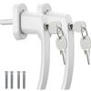 AUTOUTLET Maniglia con Serratura per Finestre 2 pezzi Protezione Casa Sicurezza Bambini Maniglia Alluminio Colore Bianco Balconi Porte