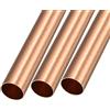 METALLIXITY Rame Tubo (22mm OD x 1mm Parete T x 100mm L) 3pz, Tubo Dritto in Metallo Senza Cuciture - Tubo Tondo in Ottone per Casa Arredamento Macchinari fai da te Artigianato