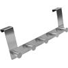 VonBueren Appendiabiti da porta da appendere, in acciaio inox, 30 cm, 5 ganci per porta, adatto come appendiabiti per porta, per porta