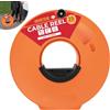 GADLANE Avvolgicavo vuoto 25m - Ideale per cavi elettrici da campeggio, tubi da giardino e luci natalizie, facile da avvolgere, arancione