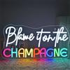 VYXIN Blame it on the Champagne Insegna al Neon, Insegna Bar Aperto LED da Parete, Insegna Luminosa Aperto per Bar Birra Ristorante Soggiorno Camera da Letto Grotta dell'Uomo Festa Decorazione Casa