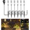 ECOWHO Set di 6 luci a LED da giardino con picchetto, IP65, impermeabili, con corrente, espandibili da giardino con cavo, lampada da giardino per esterni, giardino, prato, cortile