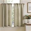 TOPICK Tenda Cucina Tende Corte Piccole Brise Vento, Taupe 65x115 cm 2 Pannelli con Passante per Traversa Per Finestra, Armadio, Mobile Basso, Camera e Copertura Sotto Lavandino