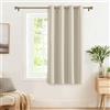 PONY DANCE Tenda Corta per Cucina Moderna Tenda Oscurante da Interno con Anelli Blackout Curtain Termica Isolante per Casa 1 Pezzo L 140 x A 145 cm, Beige Chiaro