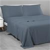 Riad Arredo Completo Letto Tinta Unita 100% Cotone Italiano Morbido Mano Percalle - Set Lenzuola Delicate Artigianale Made in Italy (Fiordaliso, Singolo)