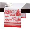Maison d' Hermine Maison d'Hermine Runner da tavolo, 100% cotone, lunghezza 150 cm, per decorazioni natalizie, casa, cucina, sala da pranzo, feste, matrimoni, feste di nozze (Winter Jouy, 50 cm x 150 cm)