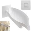 Smaoqingji Portasaponetta Scolo Portasapone Lavandino Bagno - 1 Pezzo, Bianco, Solida Porta Saponette In Silicone, Adatto per Bagni, Cabine Doccia, Cucine e Altre Aree con Lavandino
