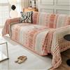 VanderHOME Copridivano Bohémien, Telo Copridivano, Fodere Copridivani,Copridivano Decorativo, Foulard Copridivano, Coperta Reversibile in Ciniglia Per Divano, Motivi Geometrici 180 * 180cm-Arancione