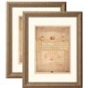 Eitida Cornice per Foto in Bronzo Antico, 30x40 cm, con Passepartout Per foto 23x30 cm, Vetro Acrilico, Espositore per Montaggio Orizzontale o Verticale a Pparete, Confezione da 2