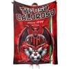 Generico StudioPixelStore Coperta di Pile,Plaid per Divano e Letto Singolo 100 x 160 Cm con Stampe Squadre Serie A - Copertina Stampe Squadre Calcio ideale per Regalo di Natale , Gadget (Tifosi Milanisti)