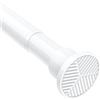 BSYXLSX Bastone tenda a pressione Bianco, 71-125 cm, Ø 25 mm, Bacchette per tende a molla, asta tenda, bastone tenda doccia, Curtaln rod -Circle Head