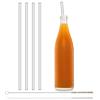 HÅLM HALM Cannucce di vetro riutilizzabili per Stanley Cup Quencher Tumbler - 4 pezzi dritti 30 cm + spazzola di pulizia senza plastica lavabili in lavastoviglie cannucce di vetro per bottiglie.