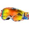 NewBEP Occhiali da sci per bambini, occhiali da neve e snowboard, per ragazzi e ragazze (arancione)