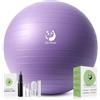 Slim Panda Palla Pilates, 55-85cm Anti Scoppio Antiscivolo Palla Ginnastica con Cannuccia Gonfiabile, Soft PVC Palla da Yoga per la Terapia Degli Anziani, Casa, Fitness, Allenamento Equilibrio