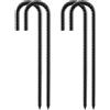 Necneecu 4 Pezzi picchetti Tenda 12 Pollici Pali per Trampolino Resistente Ganci a J Ancoraggio per Fissaggio Recinzioni、Giardino、Altalene、Cornice per Porta da Calcio