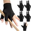 Foyods 4 guanti da biliardo, 3 dita, professionali, unisex adulti, neri, per mano sinistra