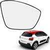 Ruolin Vetro Specchietto Retrovisore Destro, Vetro Specchio Retrovisore Esterno Auto Compatibile con C3 MK3 2016-2021, Compatibile con 208 308 2008 2013-2019