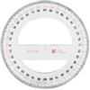 TopHomer 10 CM Goniometro Rotondo Pieno, 360 Gradi Plastica Strumenti di Misura Matematica Organico Semicerchio Cerchio Goniometro Disegno Modello di Design Strumento Righello