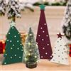 Giugio 4 decorazioni da tavolo per albero di Natale, albero di Natale a LED, piccolo, mini albero di Natale, mini albero di Natale, decorazione per la tavola, decorazione della stanza