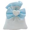Doni Bomboniere Battesimo Bambino 12 pz Sacchetti Portaconfetti in Cotone Bianco con Fiocco Celeste Bimbo Confettate Segnaposto Nascita Confetti Bambino Compleanno Economiche