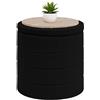 Bonlife Pouf Contenitore, Portaoggetti Piccolo Baule, Poggiapiedi Pieghevole Cubo, Cassapanca, per Ingresso, Soggiorno e Camera da Letto, Nero, 43x43x45 cm